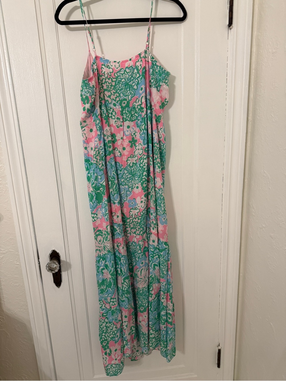 Lilly Pulitzer Pink and Green Floral Maxi One-Piece - Picture 4 of 6
